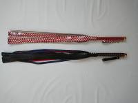 ５４　桃太郎製　エナメルバラ鞭ドット　どちらも重みもあり、打ち方によっては皮膚をも裂きます５５　桃太郎製　エナメルバラ鞭クロコ