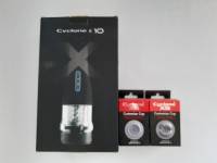 88 サイクロン　電動オナホによる刺激はいかが？10パターン×10スピードでペニスを刺激します。カップ部分のアタッチメントは３種あります。身動きを封じられて強制的に精液搾取されてみない？（こちらは有料オプションです」）